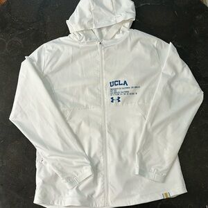 Under Armour White Jacket with Blue Accents